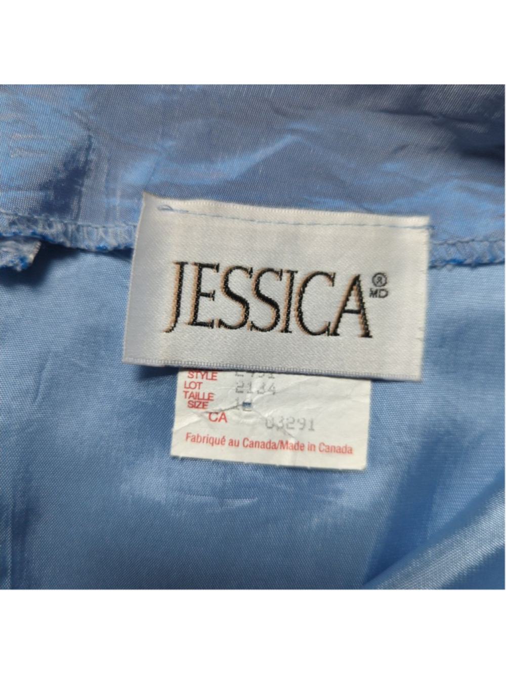 Vintage 1991 Jessica Ethereal Shimmer Maxi Skirt L Powder Blue/Purple - Picture 8 of 14